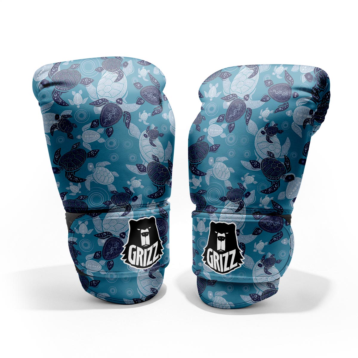 Underwater Sea Turtle Family Print Pattern Pro Boxing Glove