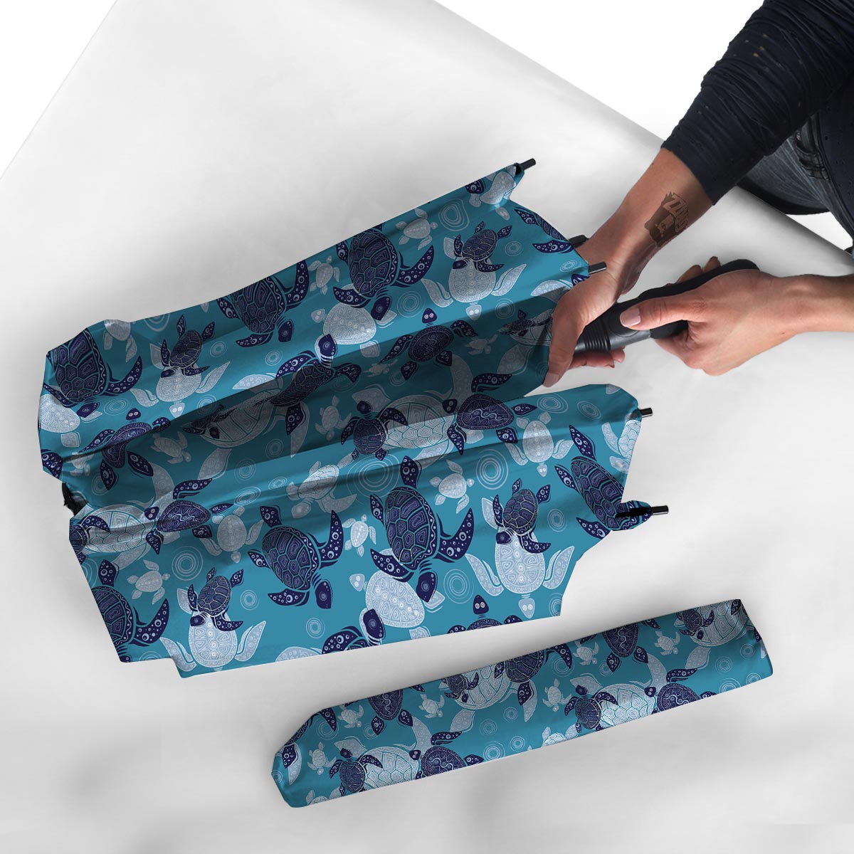Underwater Sea Turtle Family Print Pattern Umbrella-grizzshop