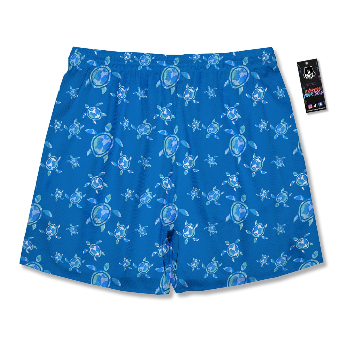 Underwater Sea Turtle Print Pattern Men's Running Shorts-grizzshop