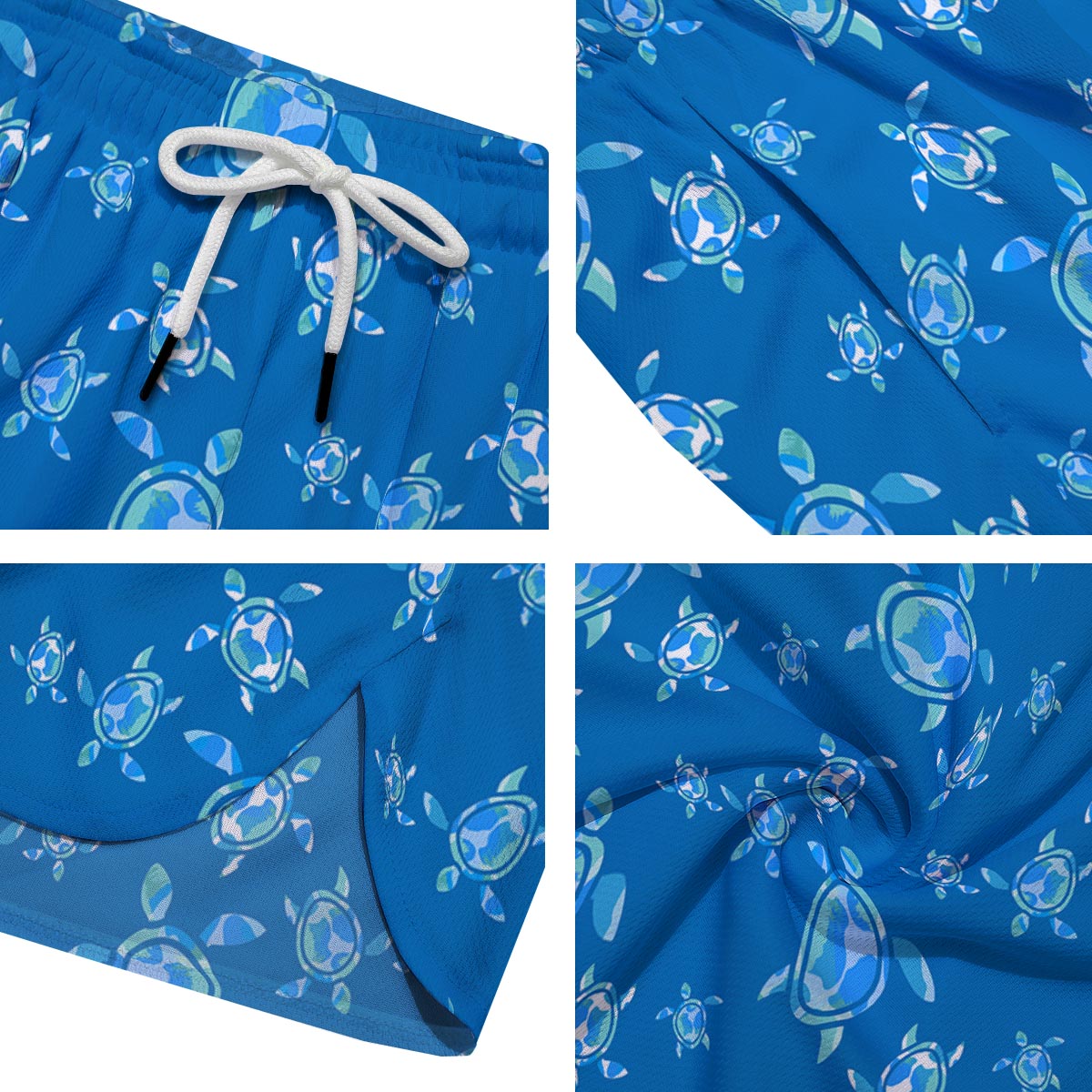 Underwater Sea Turtle Print Pattern Men's Running Shorts-grizzshop