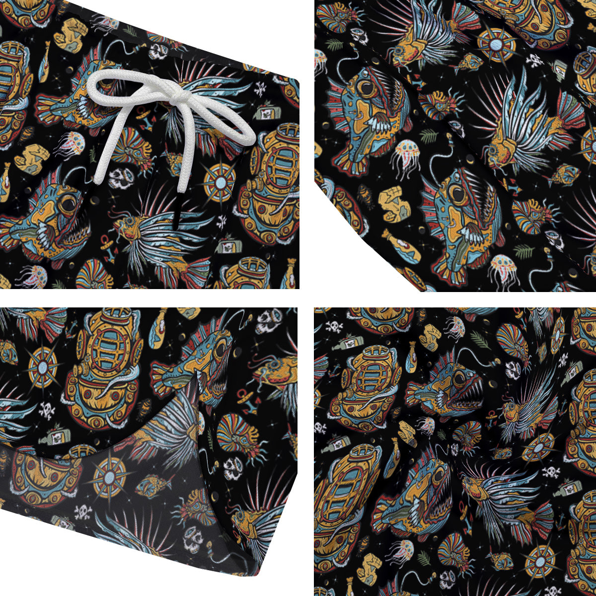 Underwater World Colorful Print Pattern Men's Running Shorts-grizzshop