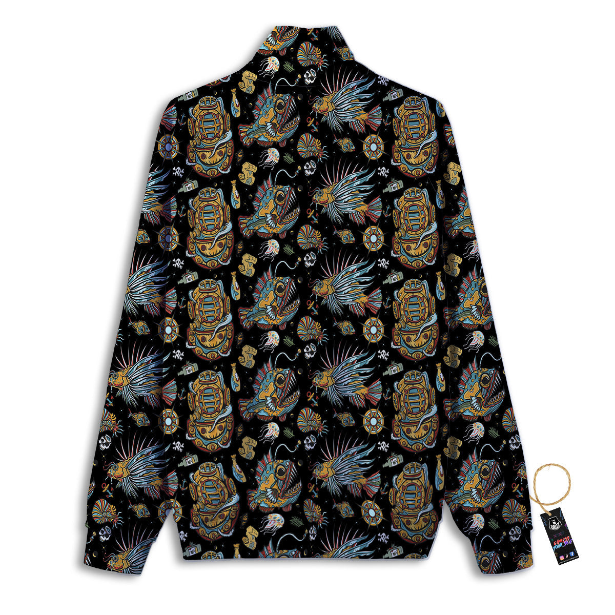 Underwater World Colorful Print Pattern Track Jacket-grizzshop