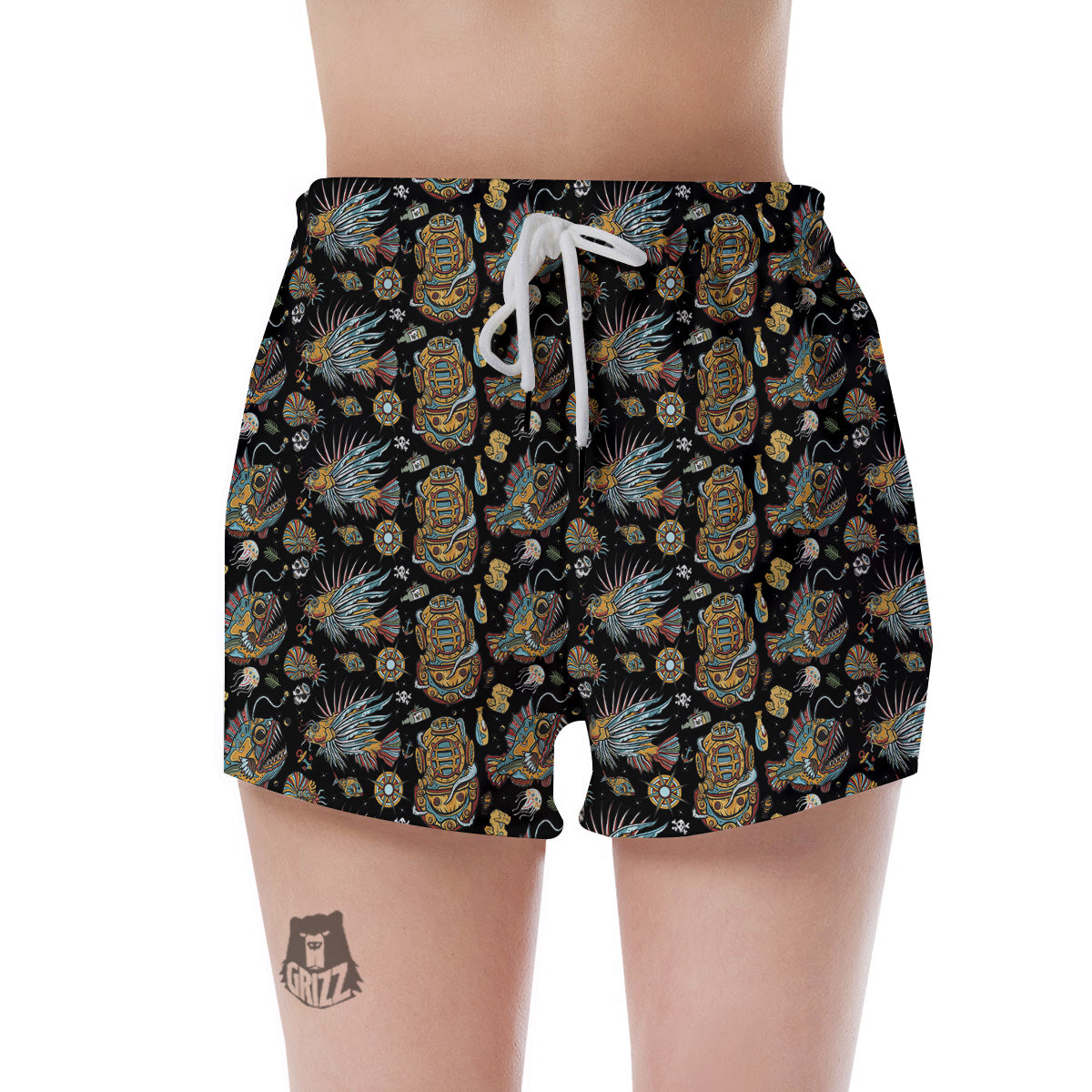 Underwater World Colorful Print Pattern Women's Shorts-grizzshop