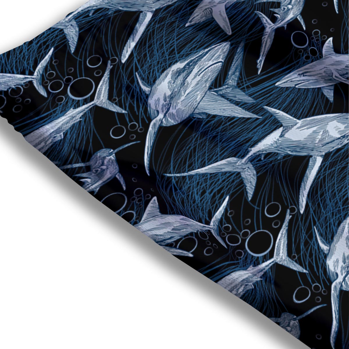 Underwear Shark Print Pattern Mesh Shorts
