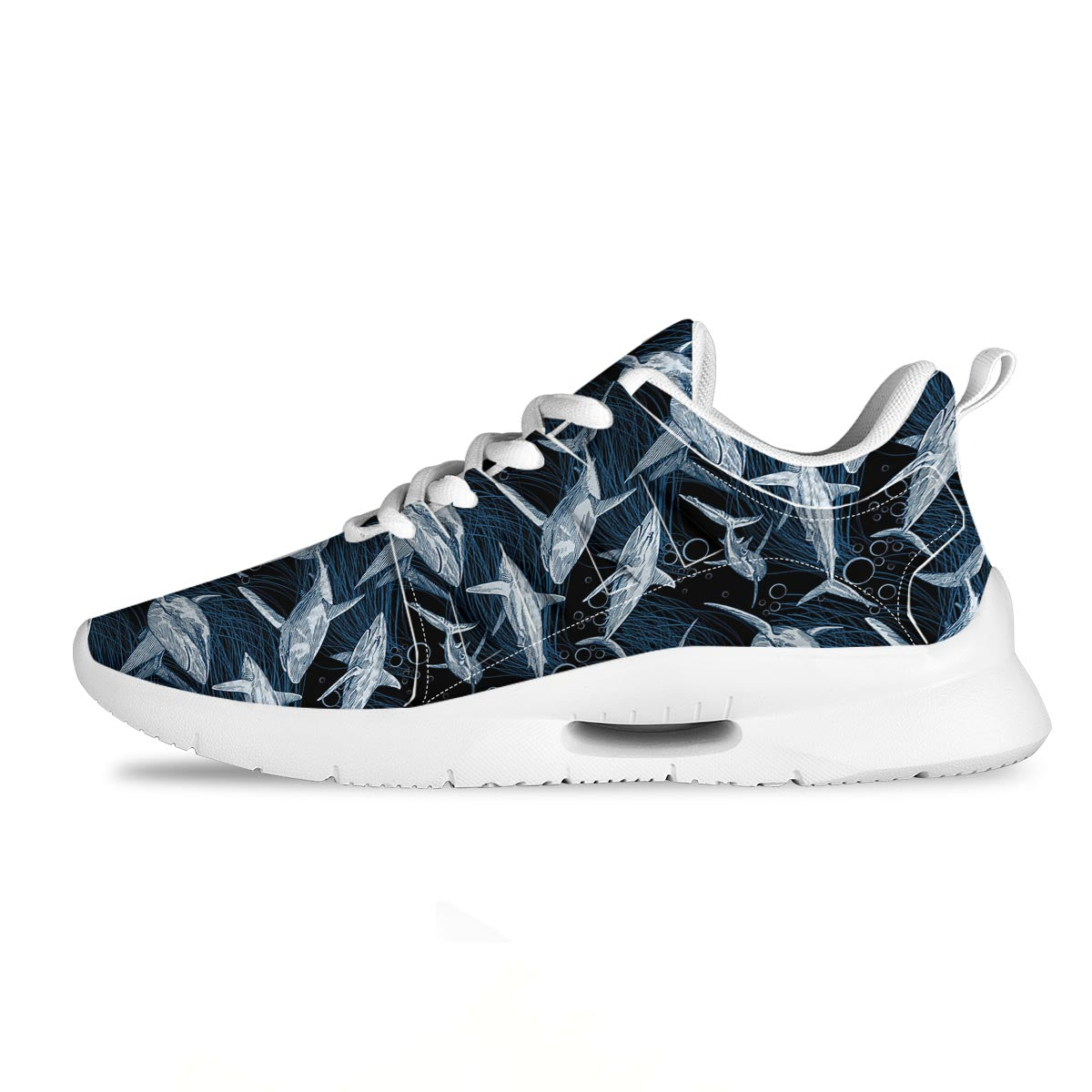 Underwear Shark Print Pattern Tennis Shoes-grizzshop