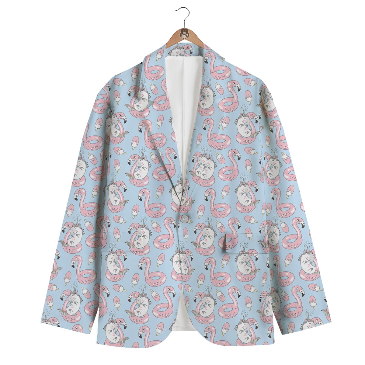 Unicon With Flamingo Men's Blazer-grizzshop