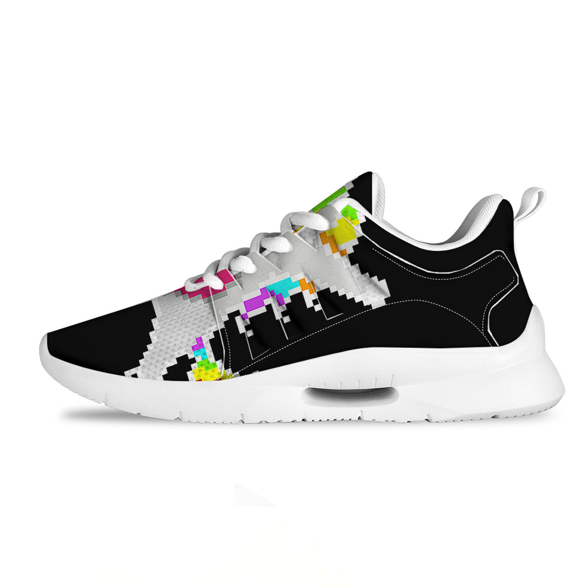 Unicorn 8-Bit Pixel Print Tennis Shoes-grizzshop