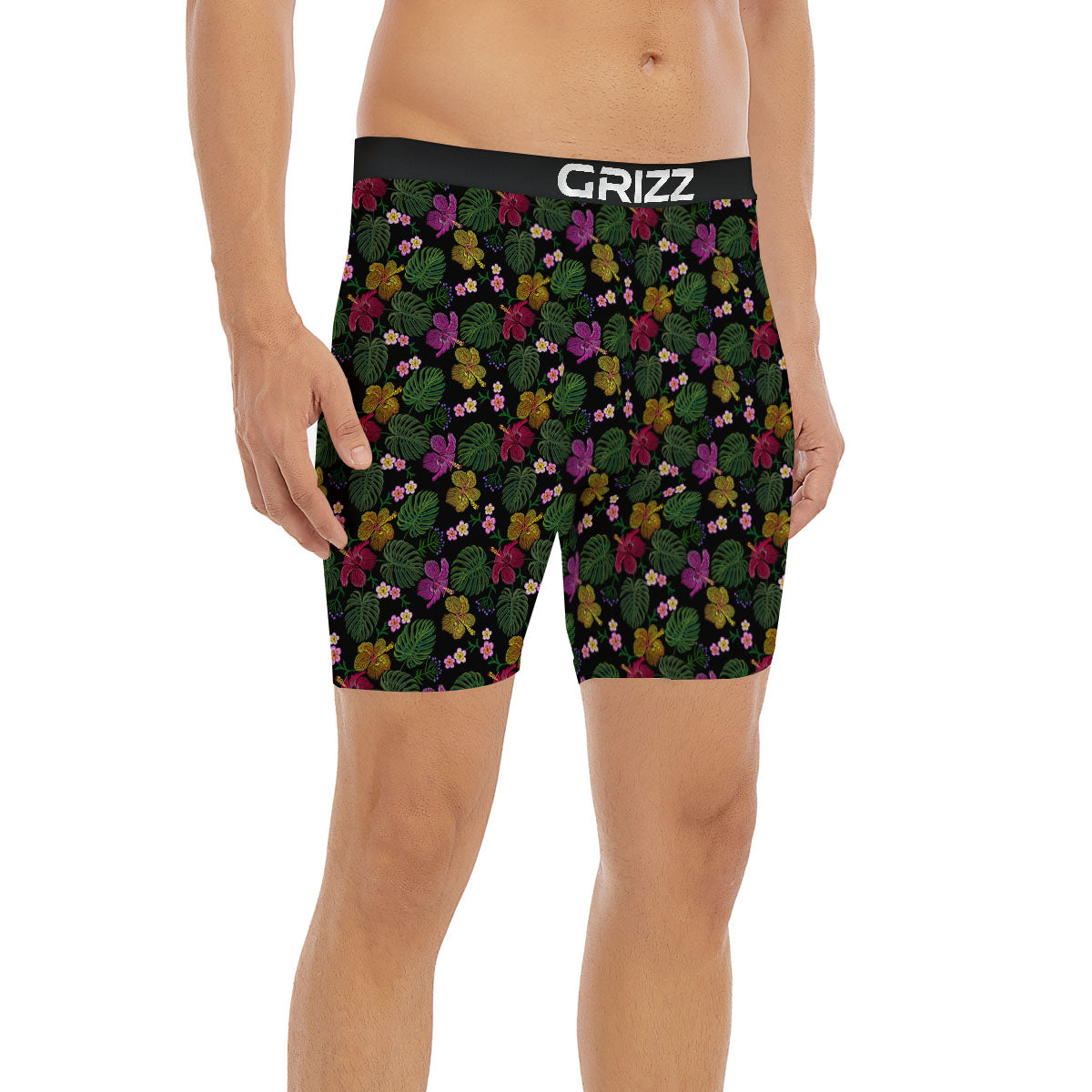 Unicorn Blue Rainbow Print Pattern Boxer Briefs-grizzshop