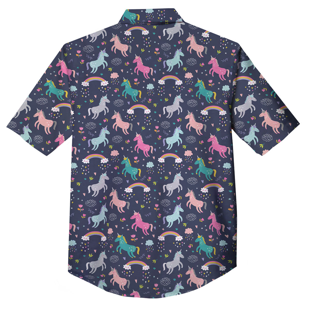 Unicorn Doodle Print Pattern Button Up Shirt-grizzshop