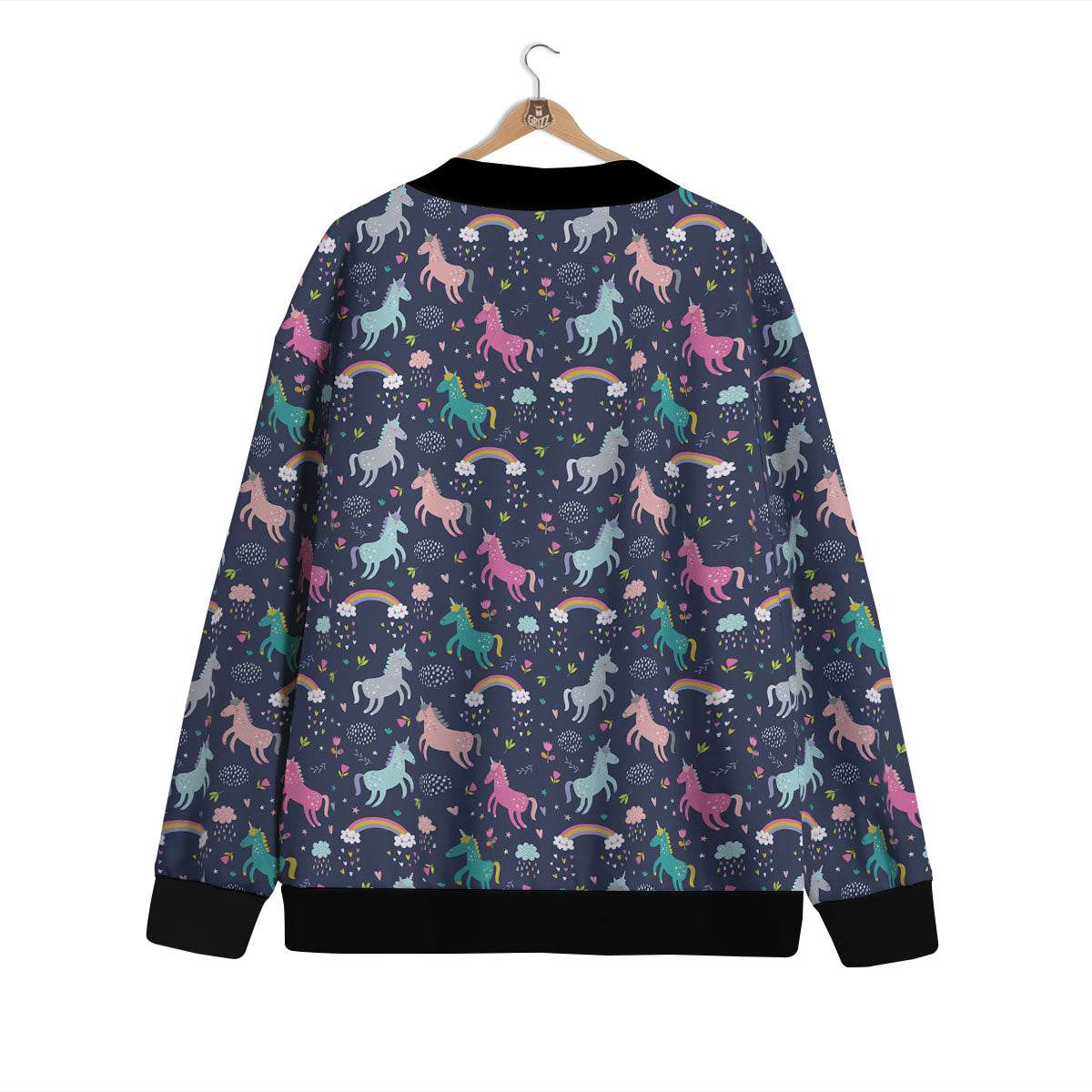 Unicorn Doodle Print Pattern Cardigan-grizzshop