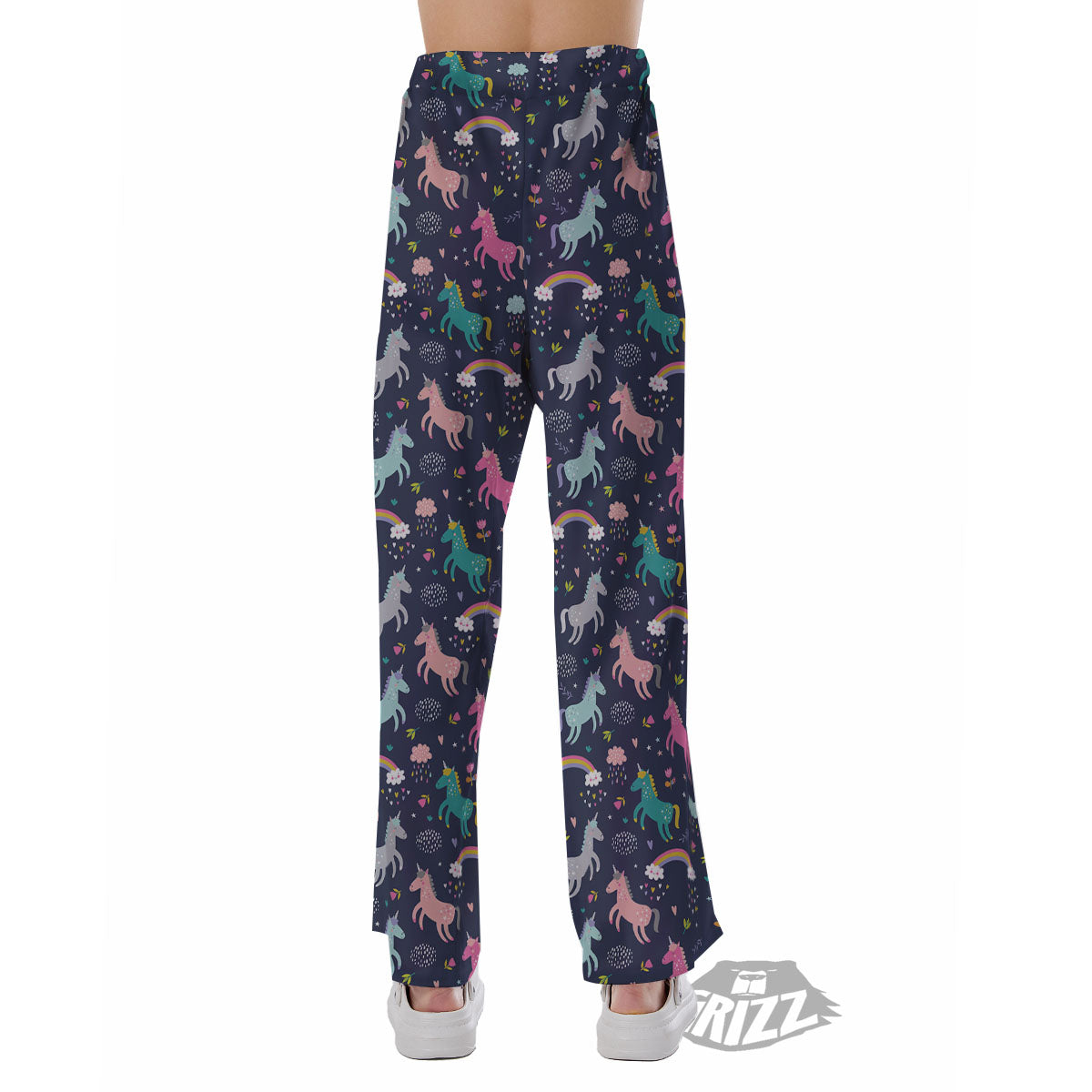 Unicorn Doodle Print Pattern Pajama Pants-grizzshop