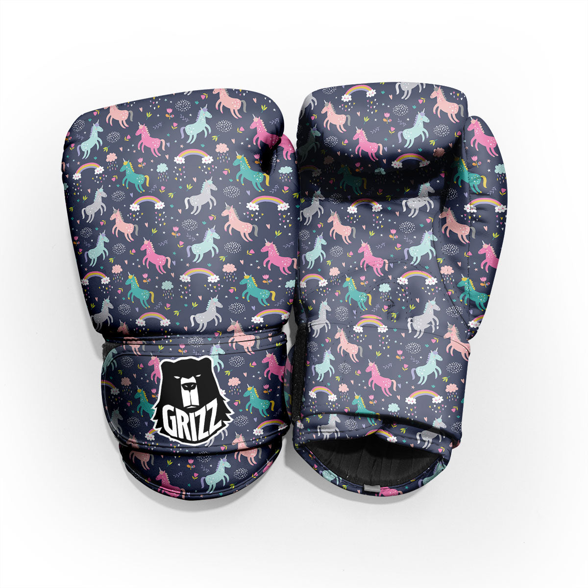 Unicorn Doodle Print Pattern Sparring Gloves-grizzshop