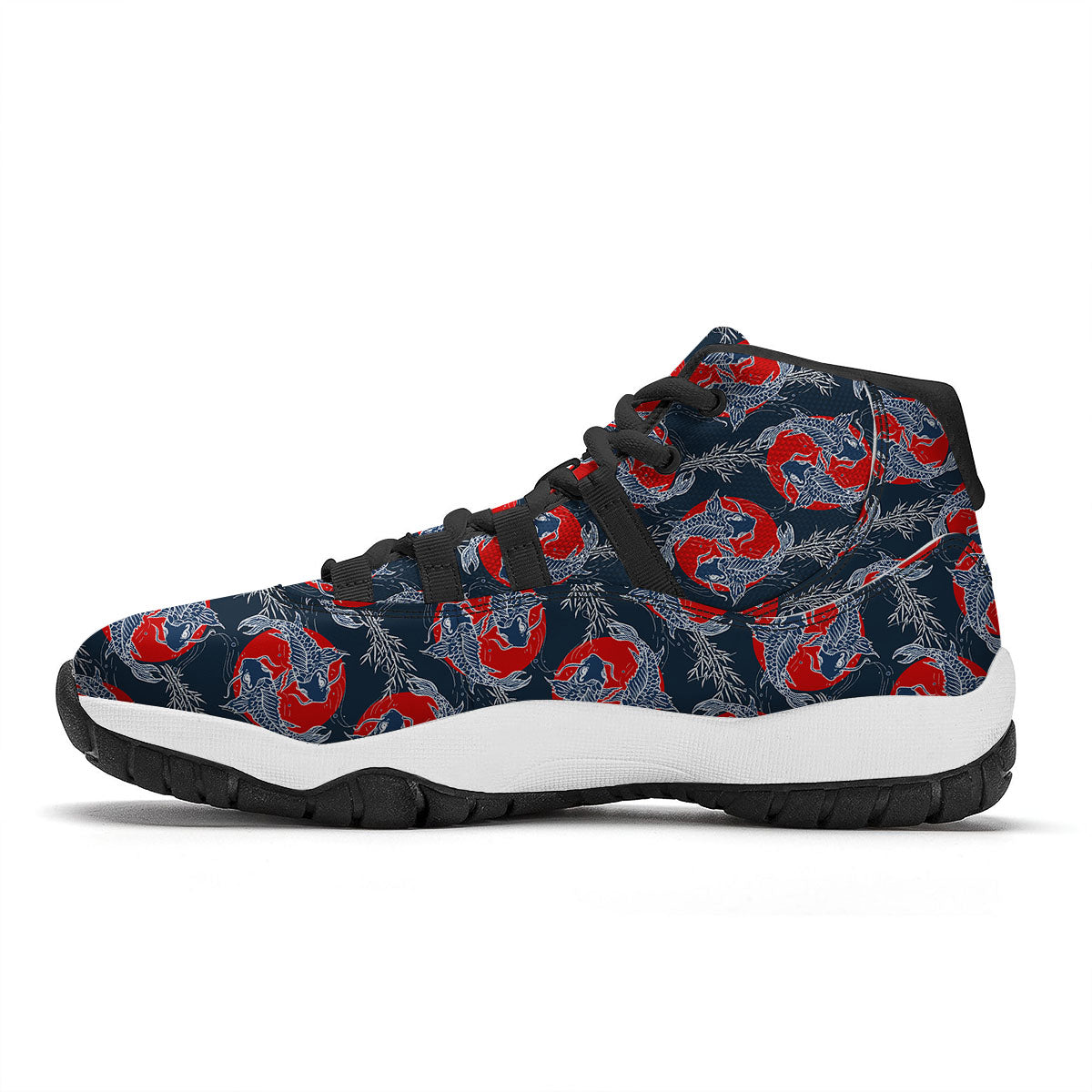 Unicorn Fairy Floral Print Pattern Black Bball Shoes-grizzshop