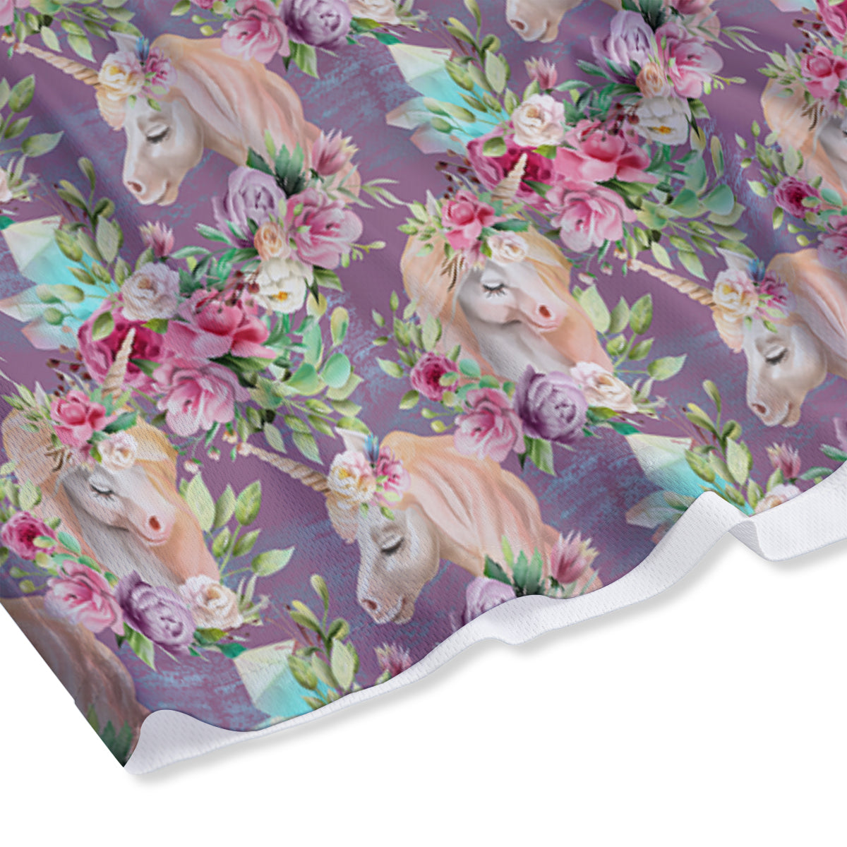 Unicorn Magic Floral Print Pattern Mesh Shorts