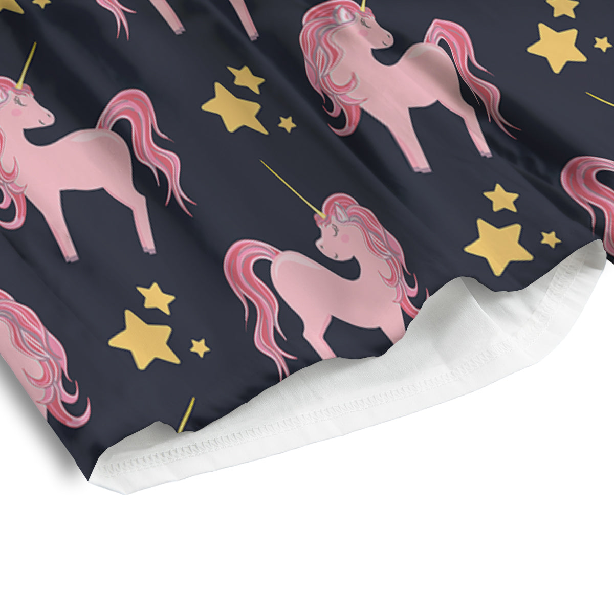 Unicorn Night Star Print Pattern Men's Athletic Shorts