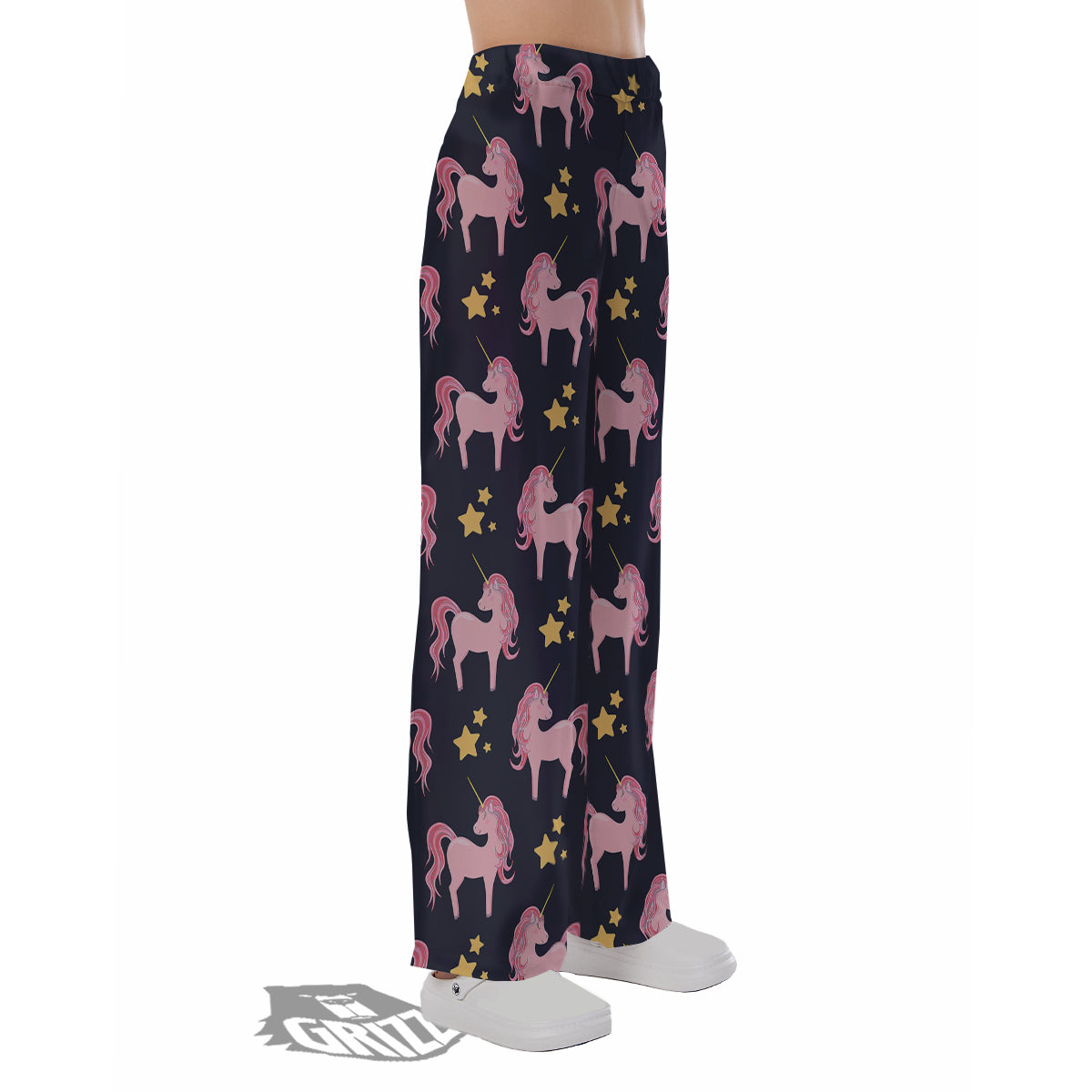 Unicorn Night Star Print Pattern Pajama Pants-grizzshop