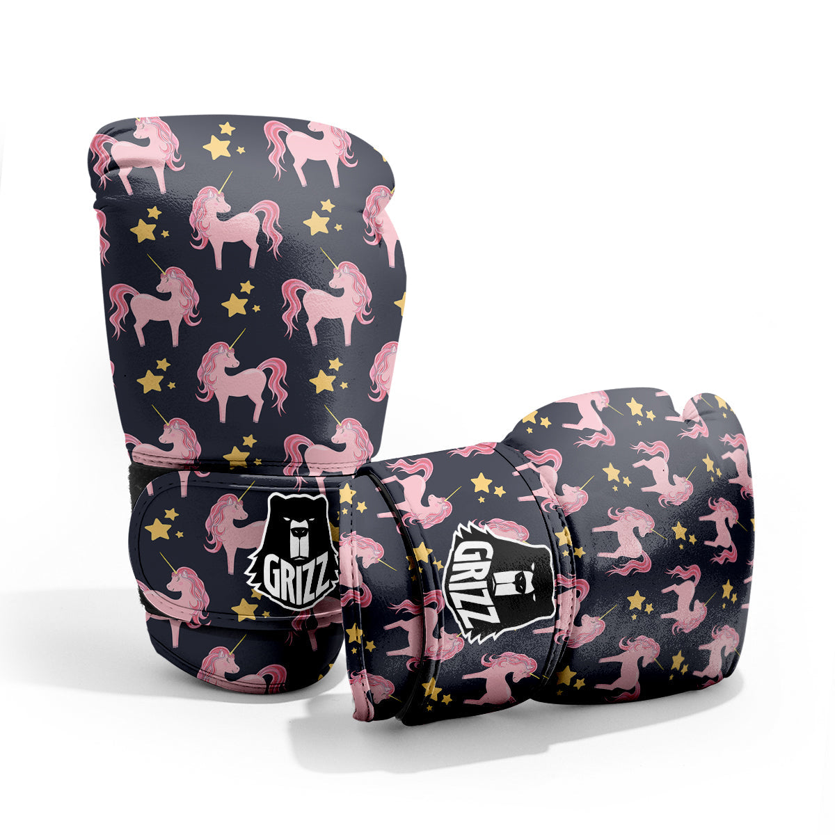 Unicorn Night Star Print Pattern Pro Boxing Glove