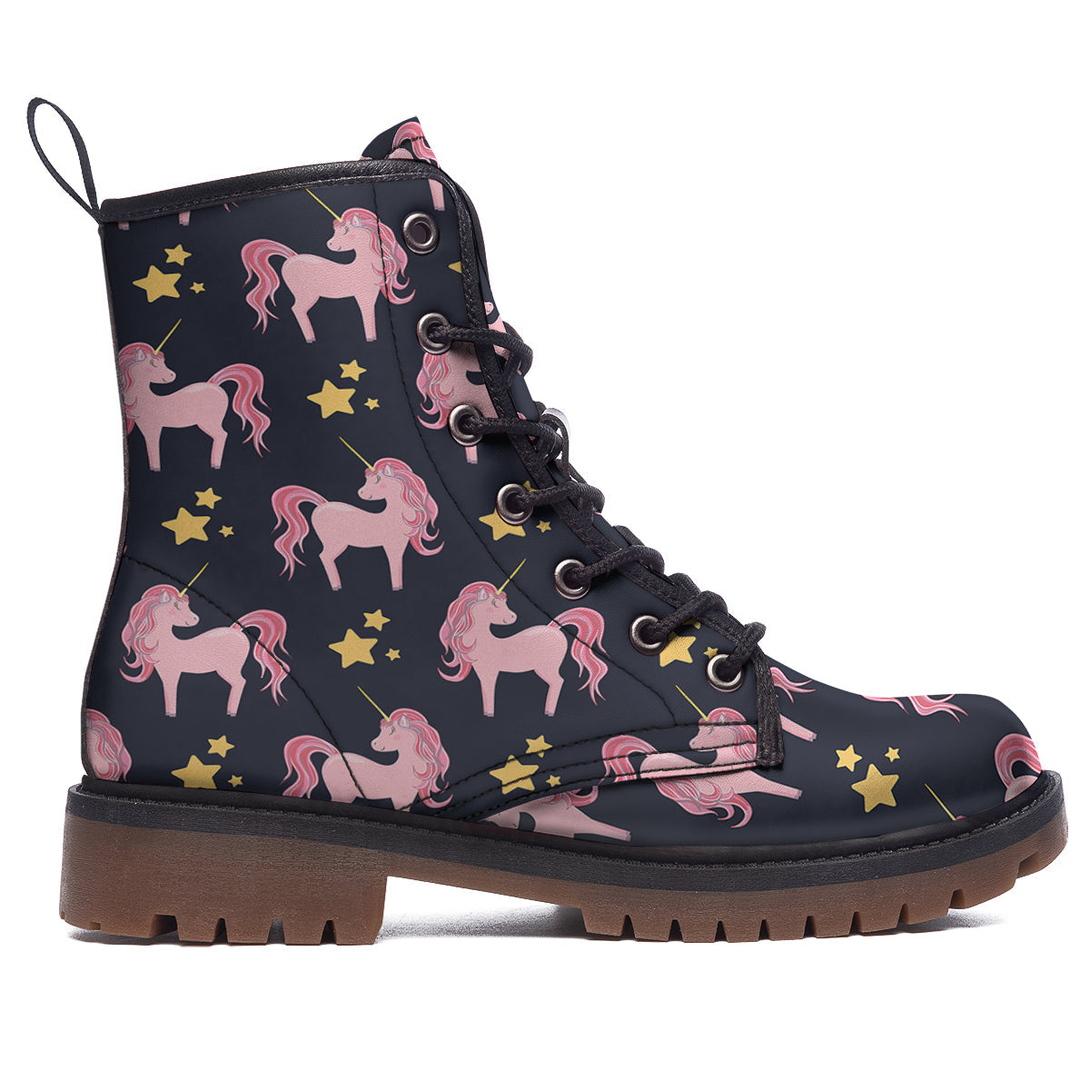 Unicorn Night Star Print Pattern Work Boots-grizzshop