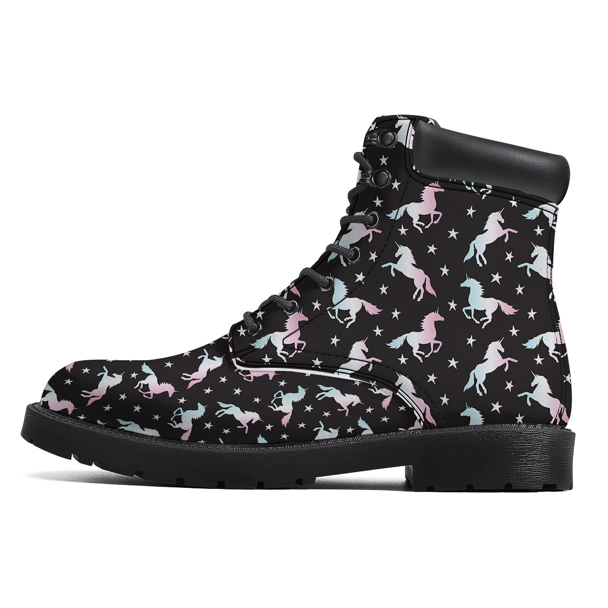 Unicorn Night Winged Print Pattern Boots-grizzshop