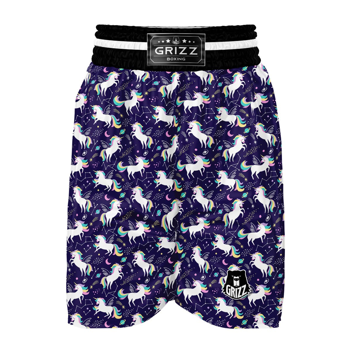 Unicorn Pattern Printt Boxing Shorts-grizzshop