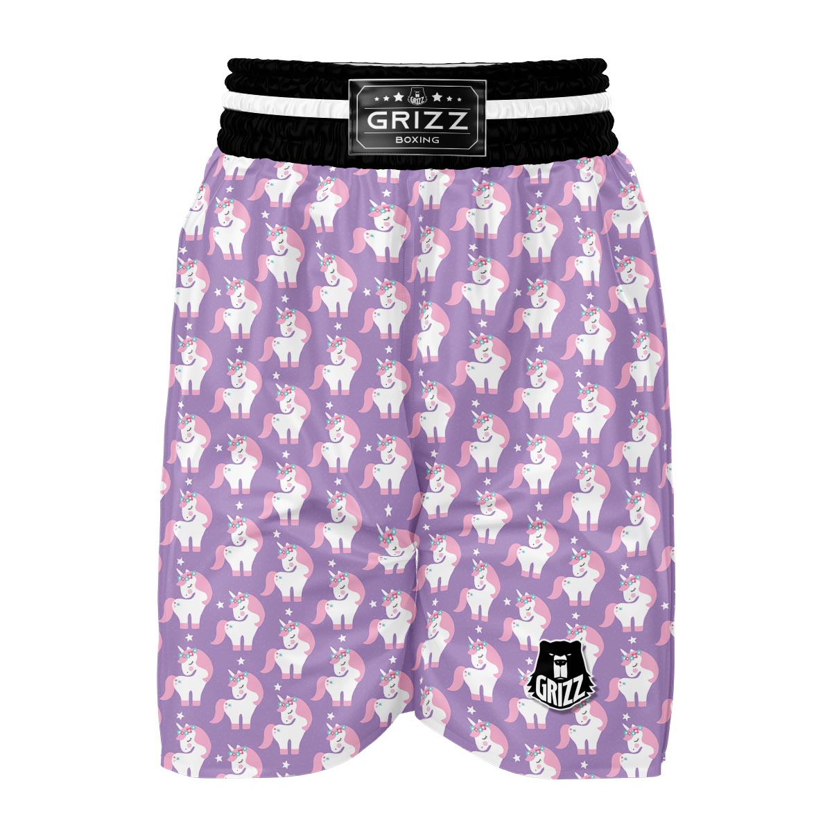Unicorn Print Pattern Boxing Shorts-grizzshop