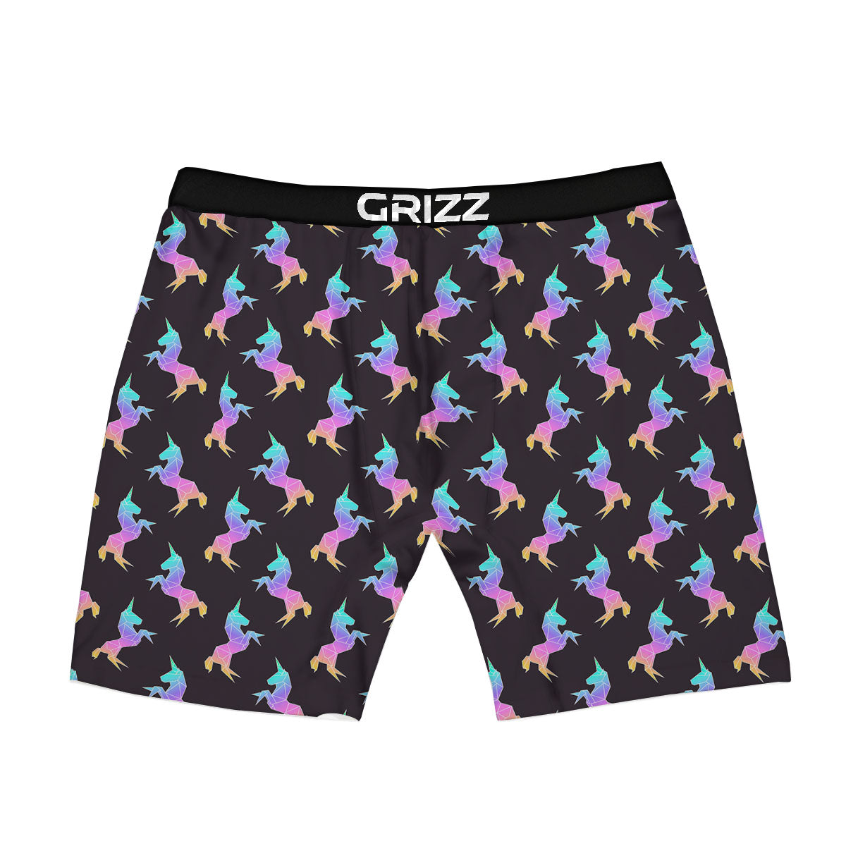 Unicorn Rainbow Origami Print Pattern Boxer Briefs-grizzshop