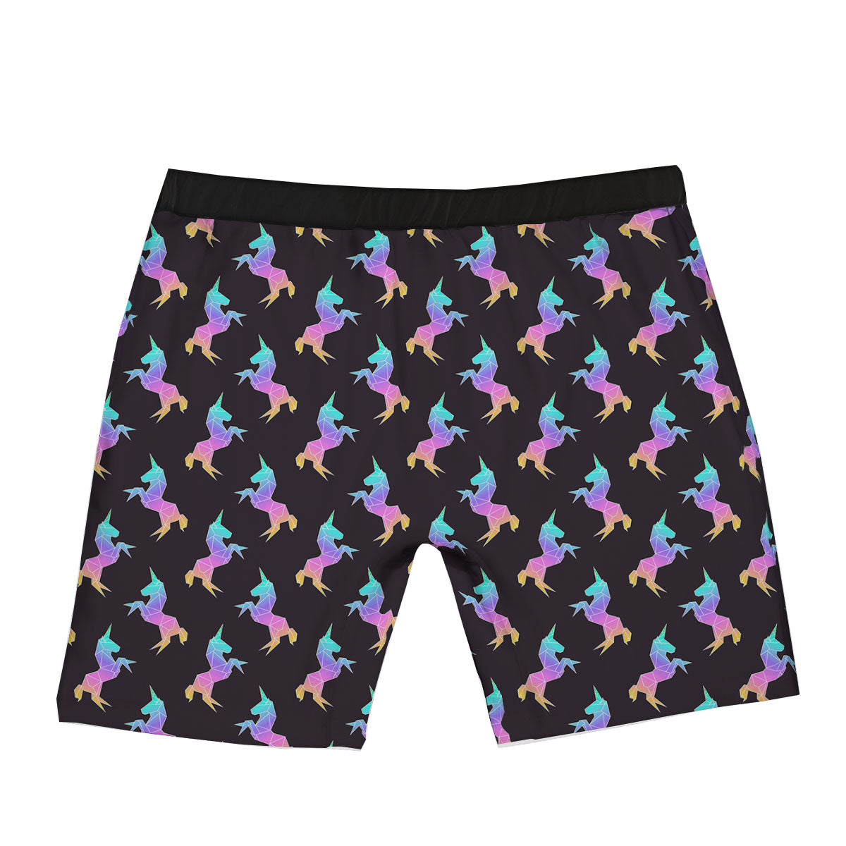 Unicorn Rainbow Origami Print Pattern Boxer Briefs-grizzshop