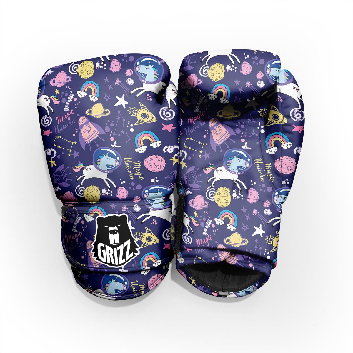 Unicorn Space Astronaut Print Pattern Pro Boxing Glove