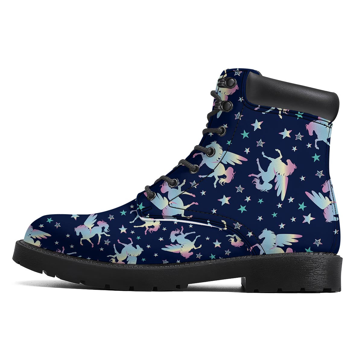 Unicorn Star Fairy Print Pattern Boots-grizzshop