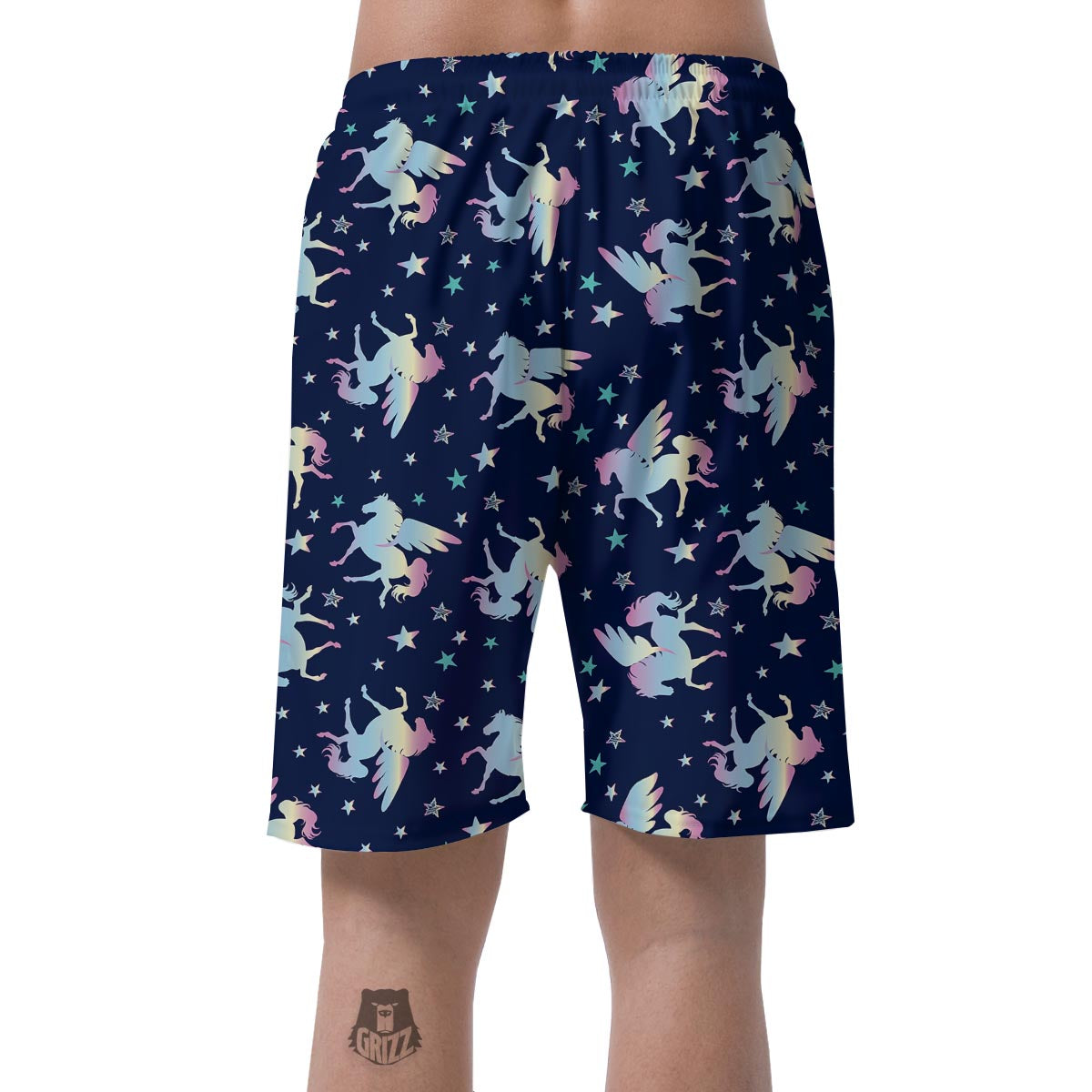 Unicorn Star Fairy Print Pattern Men's Shorts-grizzshop
