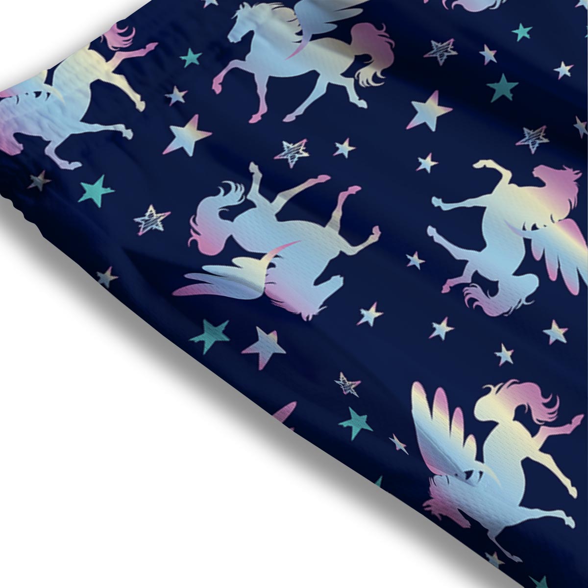 Unicorn Star Fairy Print Pattern Mesh Shorts