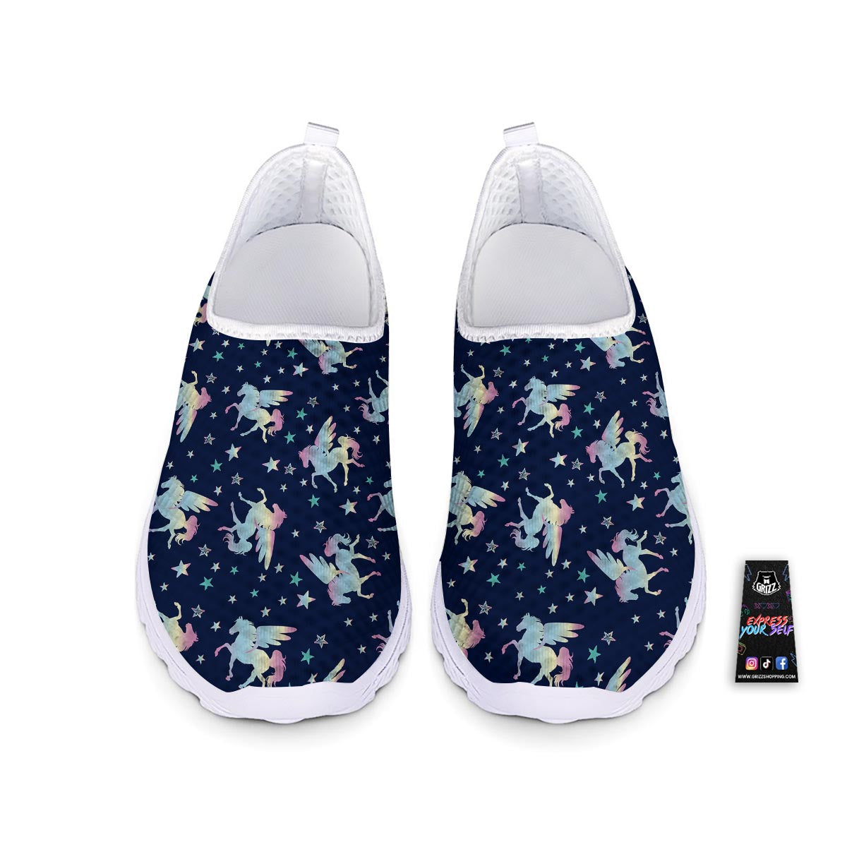 Unicorn Star Fairy Print Pattern Nurse Shoes-grizzshop