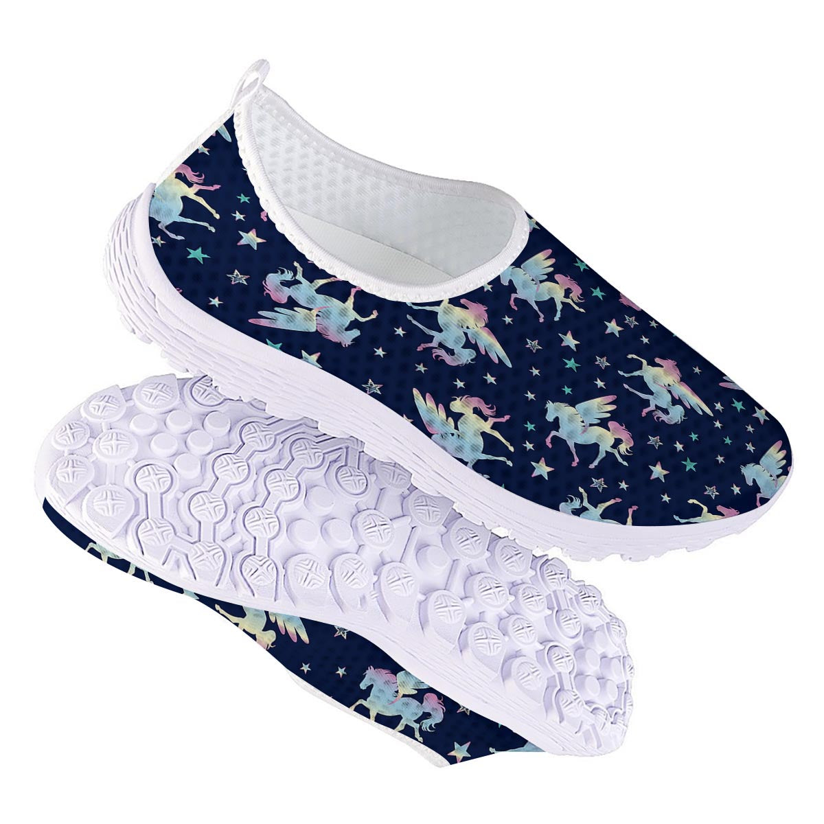 Unicorn Star Fairy Print Pattern Nurse Shoes-grizzshop