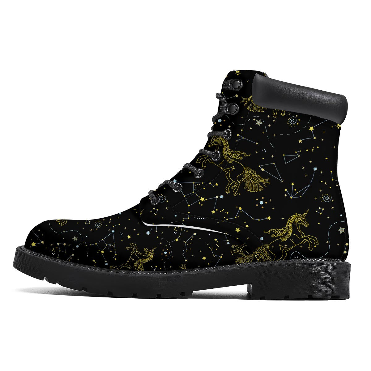 Unicorn Star Space Print Pattern Boots-grizzshop