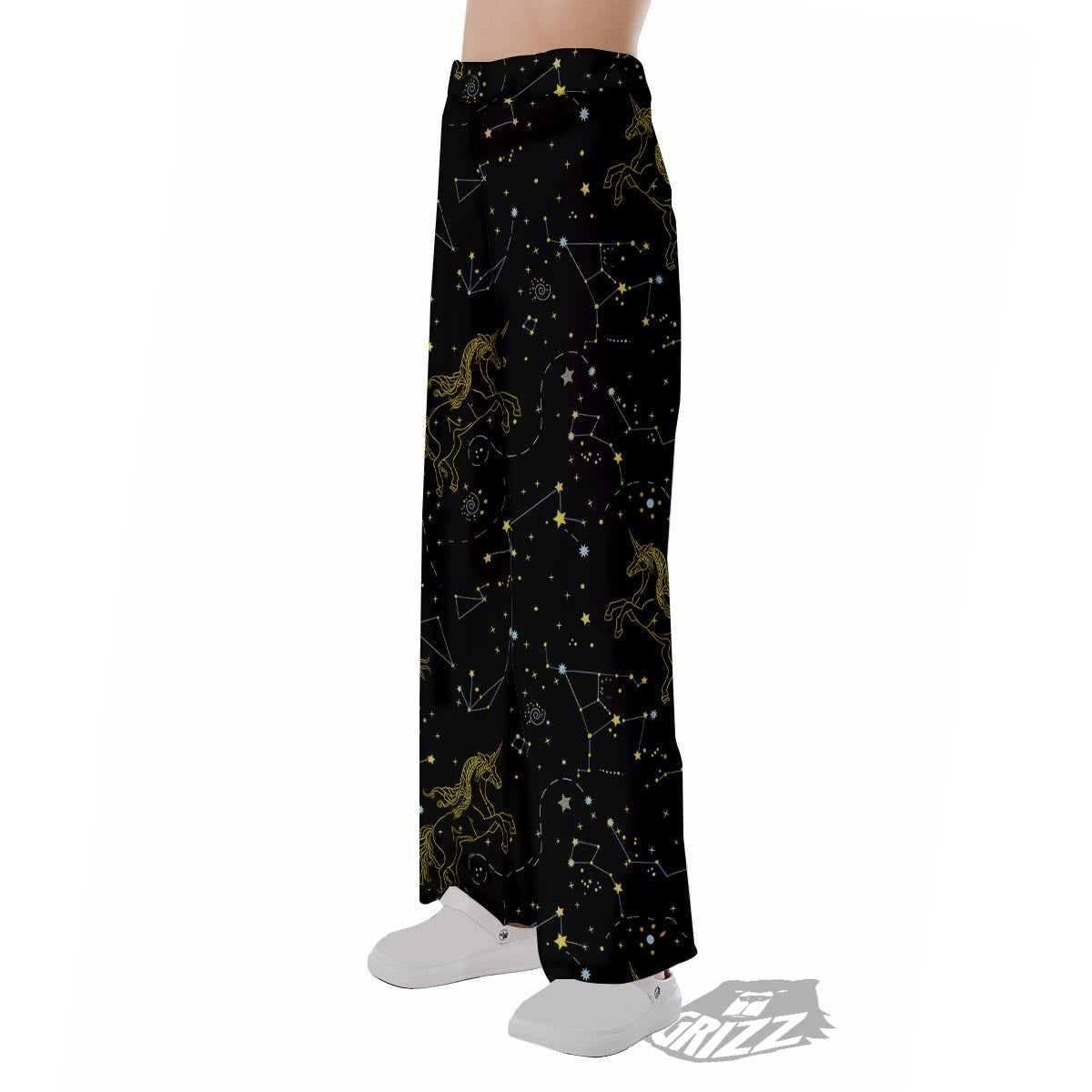Unicorn Star Space Print Pattern Pajama Pants-grizzshop