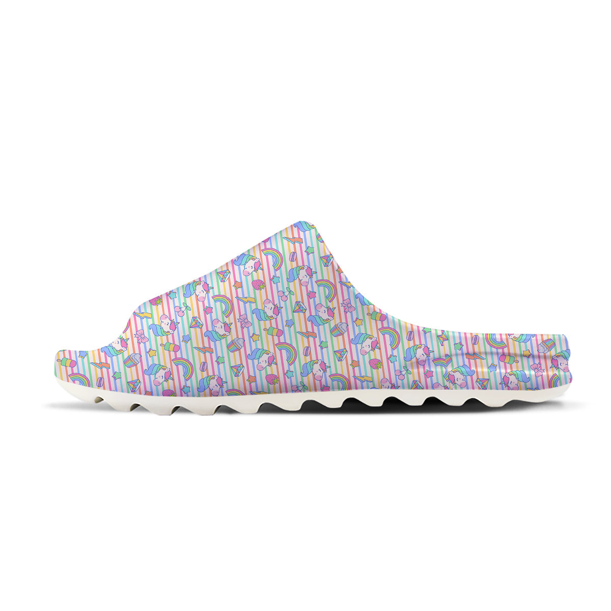 Unicorn Cute Rainbow Print Pattern Sandals-grizzshop
