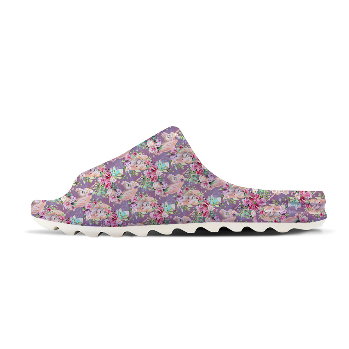 Unicorn Magic Floral Print Pattern Sandals-grizzshop