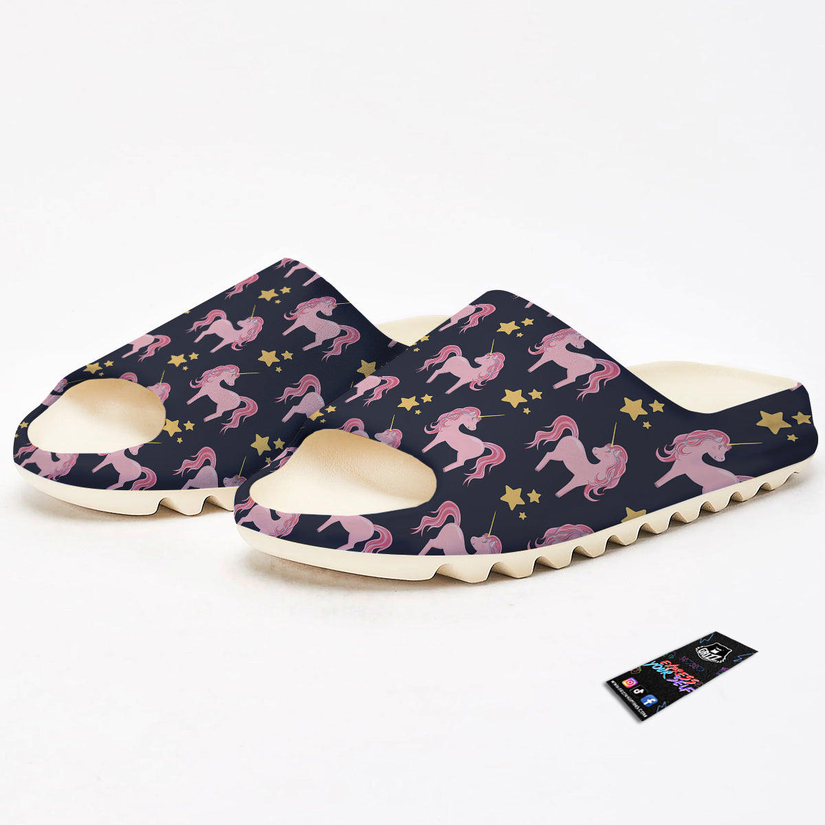 Unicorn Night Star Print Pattern Sandals-grizzshop