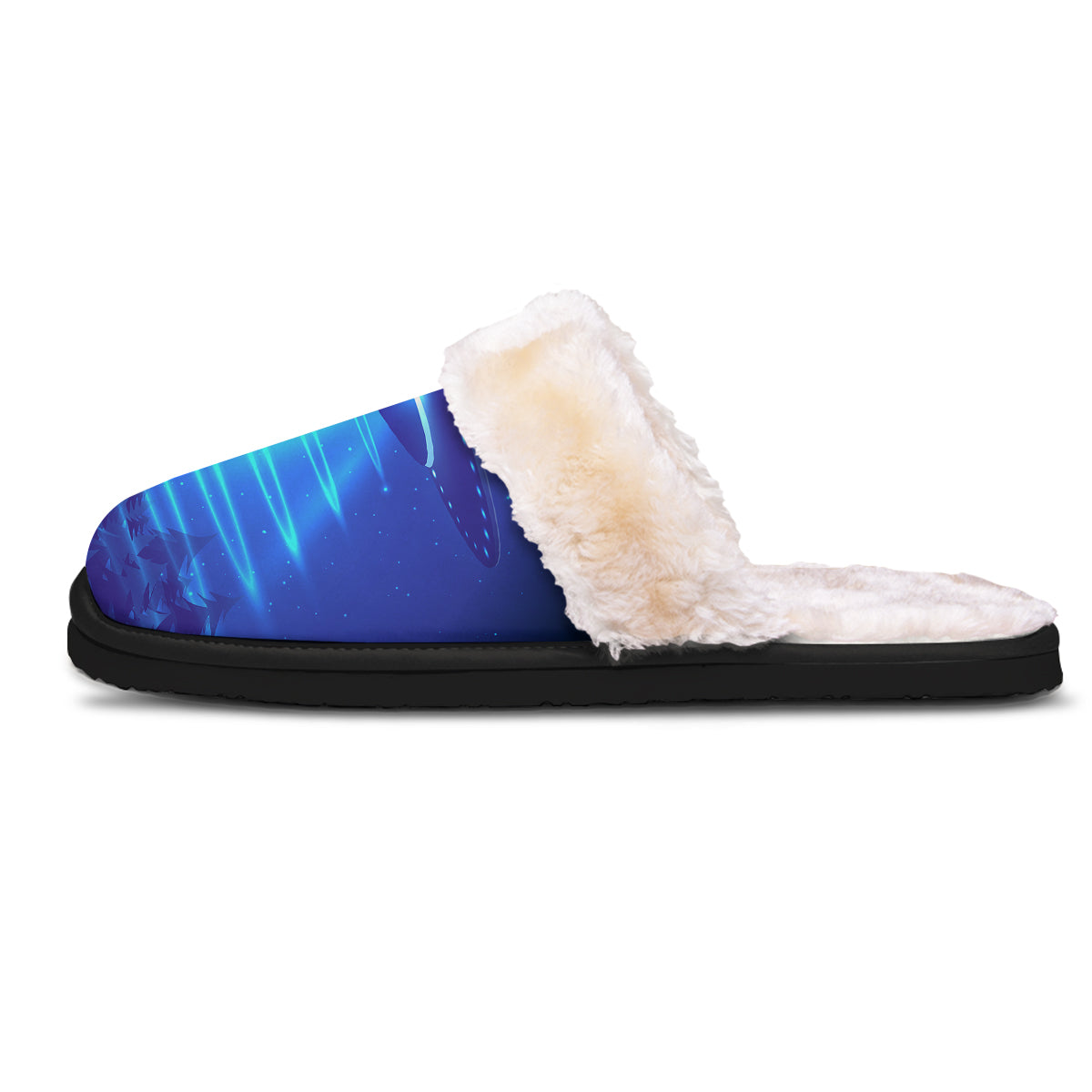 Unidentified Flying Object Blue Print Slippers-grizzshop