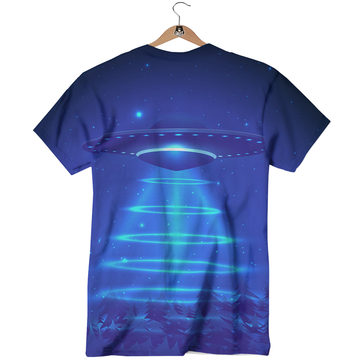 Unidentified Flying Object Blue Print T-Shirt-grizzshop