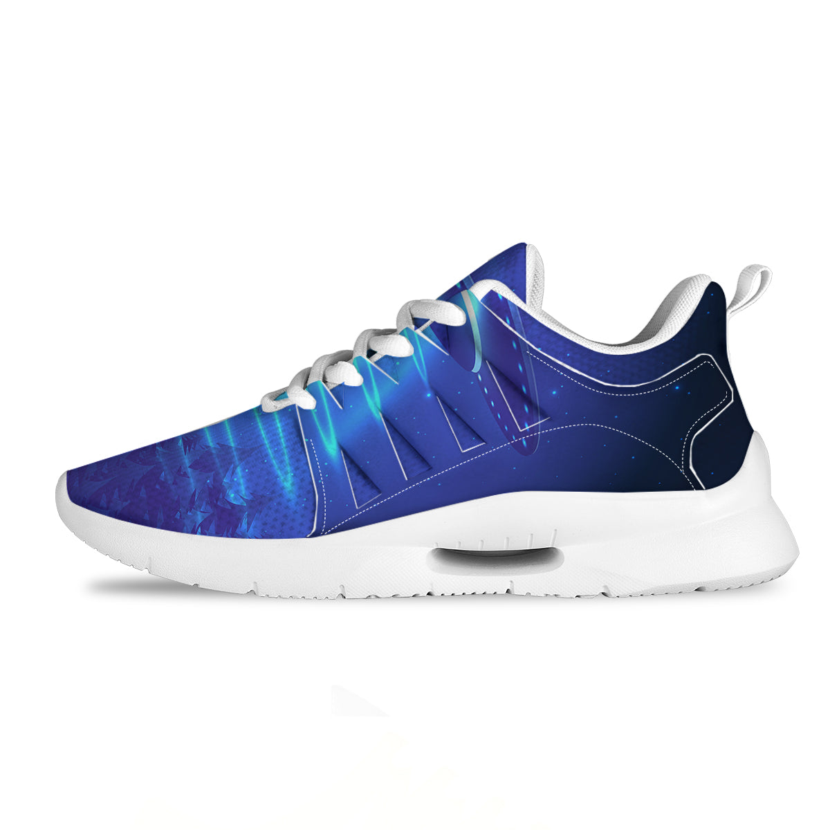 Unidentified Flying Object Blue Print Tennis Shoes-grizzshop