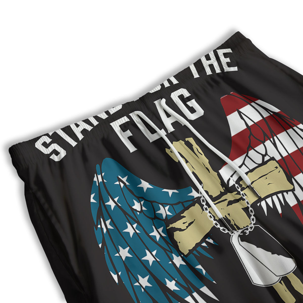 United We Stand American Flag Print Men's Athletic Shorts