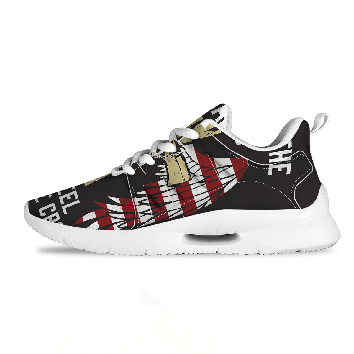 United We Stand American Flag Print Tennis Shoes-grizzshop