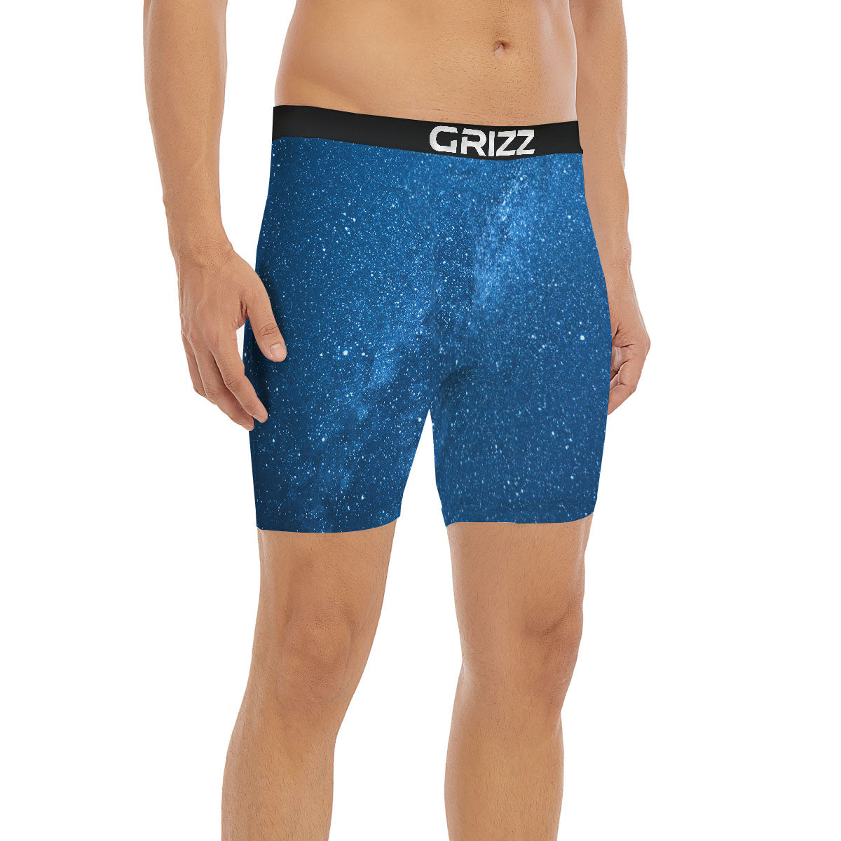Universe Galaxy Milky Way Print Boxer Briefs-grizzshop