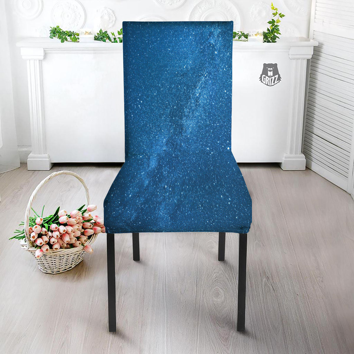 Universe Galaxy Milky Way Print Dining Chair Slipcover-grizzshop