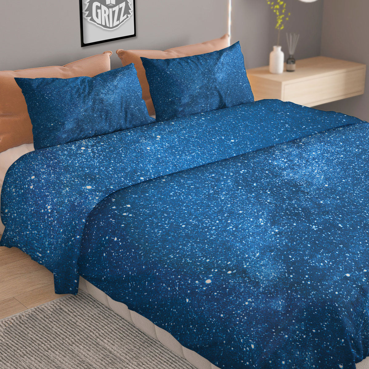 Universe Galaxy Milky Way Print Duvet Cover Bedding Set