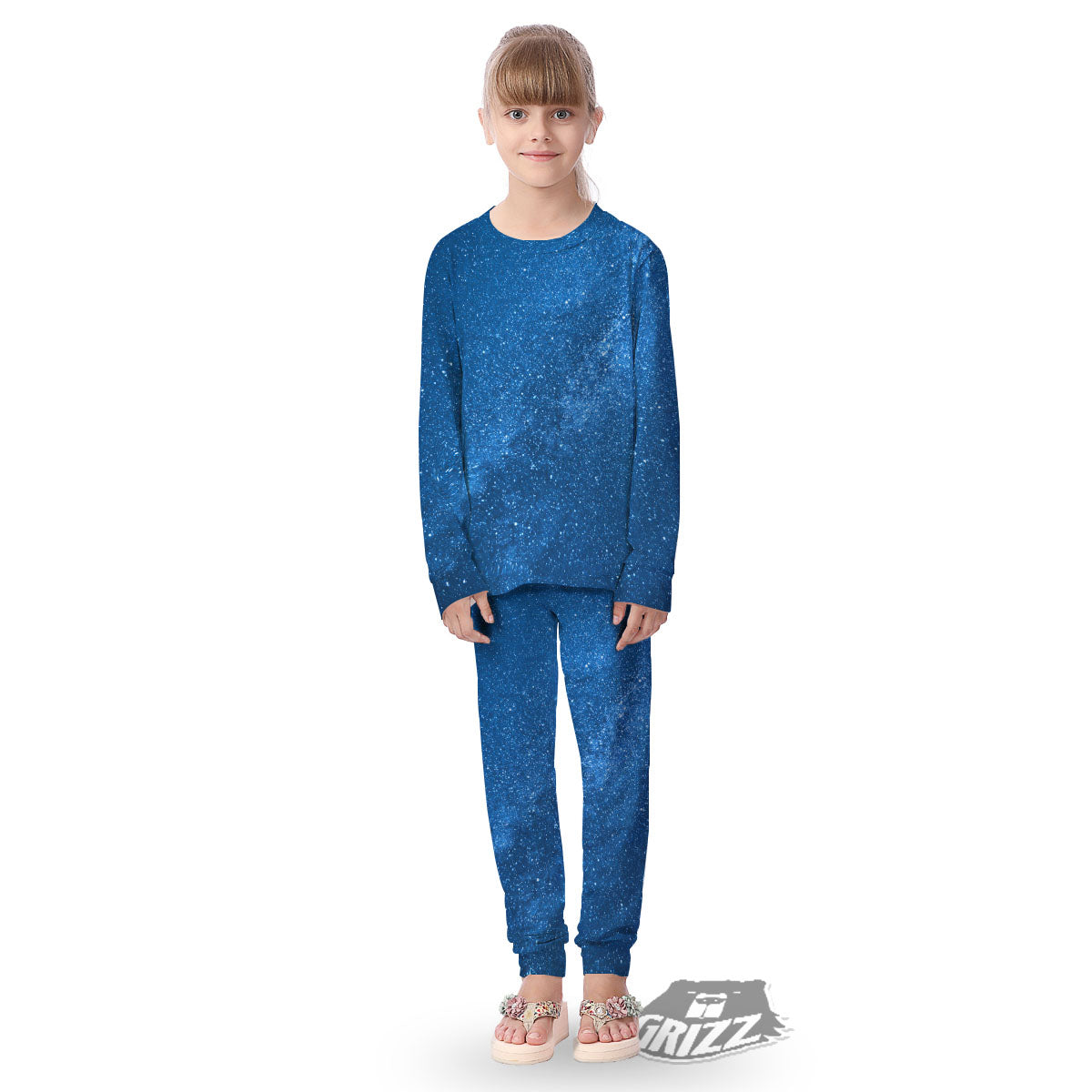 Universe Galaxy Milky Way Print Kid's Pajamas-grizzshop