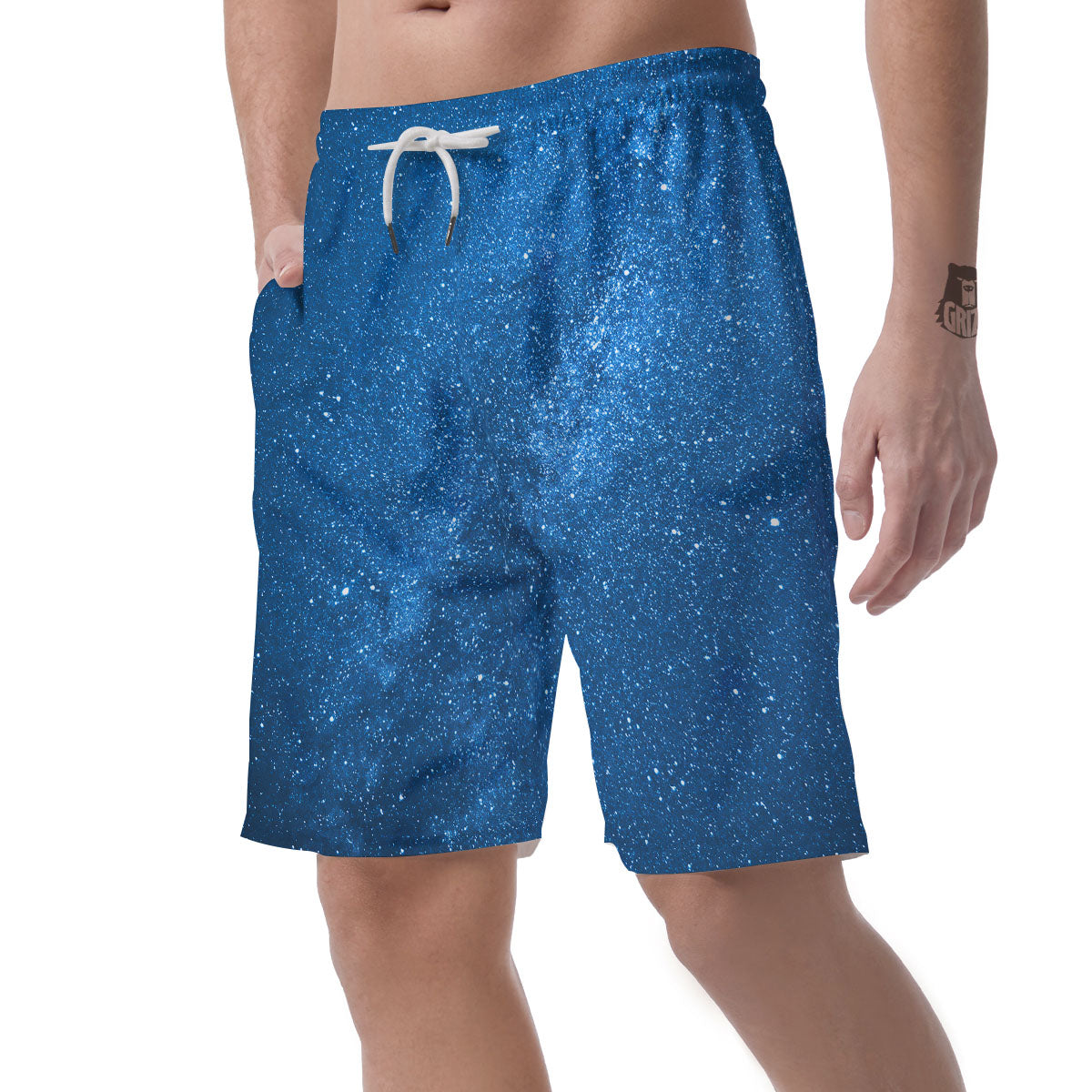 Universe Galaxy Milky Way Print Men's Shorts-grizzshop