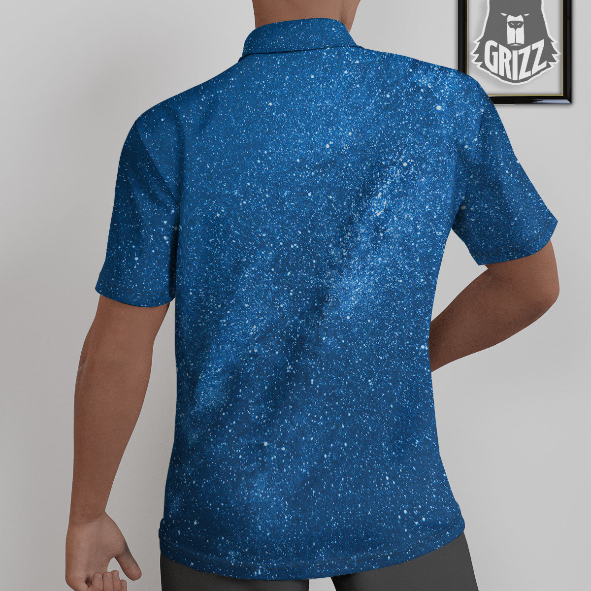 Universe Galaxy Milky Way Print Untucked Shirts-grizzshop