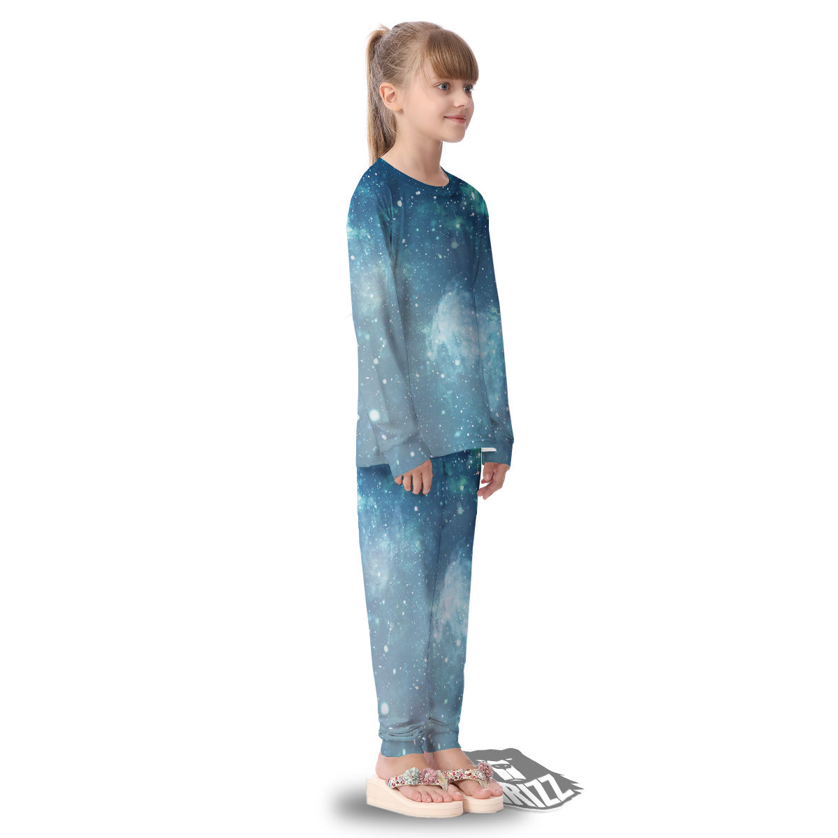 Universe Galaxy Space Blue Sky Print Kid's Pajamas-grizzshop